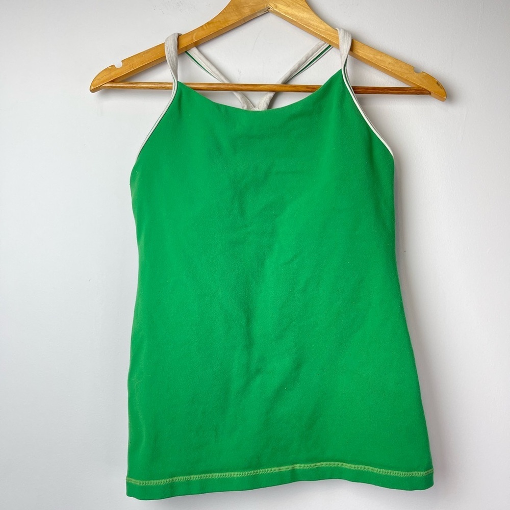 Lululemon Green Tank Top with Built in Bra size 6